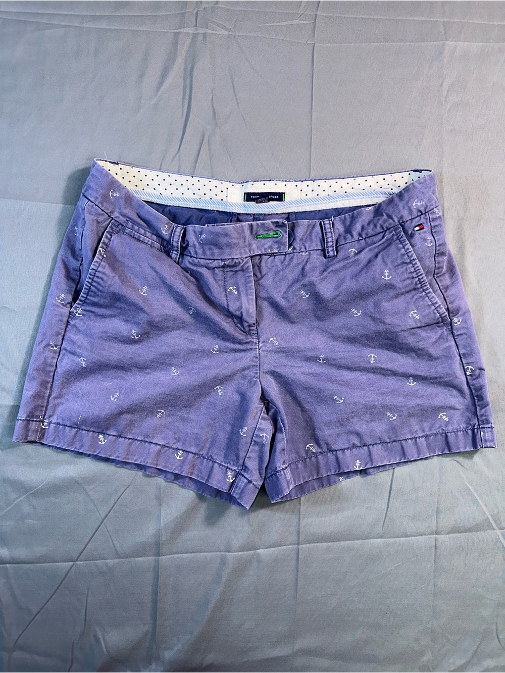 Tommy Hilfiger Lavender Embroidered Anchor Bermuda Shorts